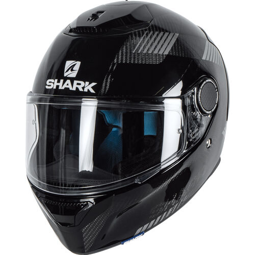 Integralhelme Shark helmets Spartan Carbon Strad POLO Edition silber XS