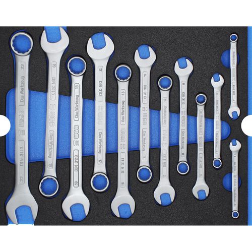 Wrench & Tong WGB Combination wrench set blue 12-piece Orange