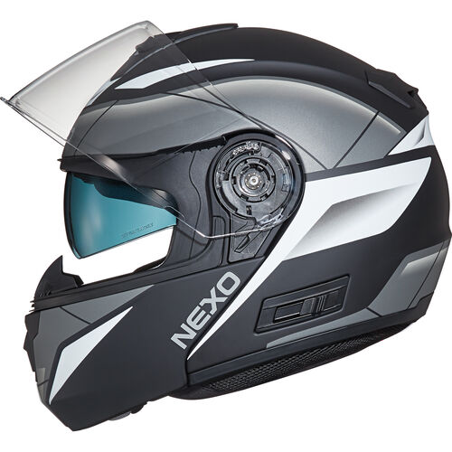 Nexo Flip-up helmet Comfort Modular Helmets silver/white design #20