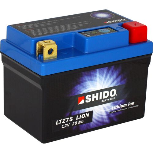 Batteries de moto Shido lithium batterie LTZ7S, 12V, 2,4Ah (YTZ7S/YTZ6S/YT6B-3) Neutre