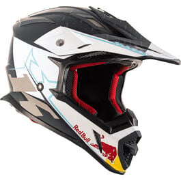 KINI Red Bull Division Motocross Helmet White/Black Design