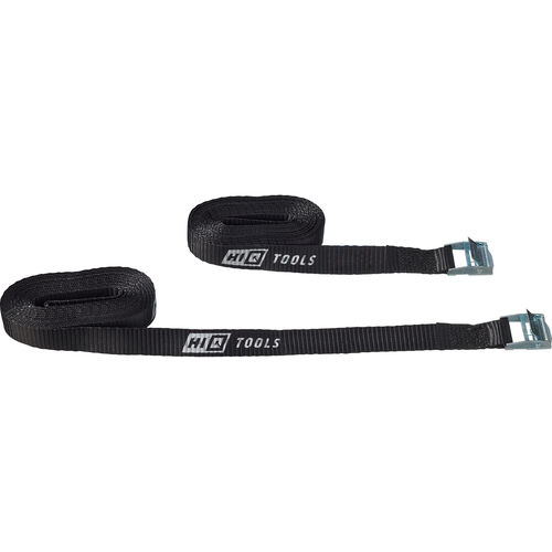 Tension Belts & Accessories Hi-Q Tools 2 x Cam buckle strap black one-piece 5 meters, LC 250 daN Neutral