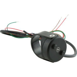 Commutateurs & interrupteurs de contact de moto Highsider cintre poussoir alu CNC Classic Ø 28,5 mm noir Neutre