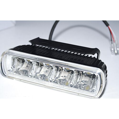 Motorcycle Headlights & Lamp Holders Highsider LED-DRL universal alu rectangular 145x40,5mm White