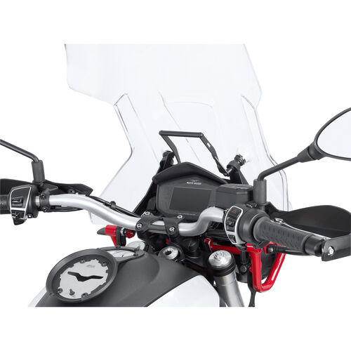 Motorrad Navi Stromversorgung Givi Navi-Haltestrebe am Windschild FB8203 für Moto Guzzi V 85 TT Schwarz