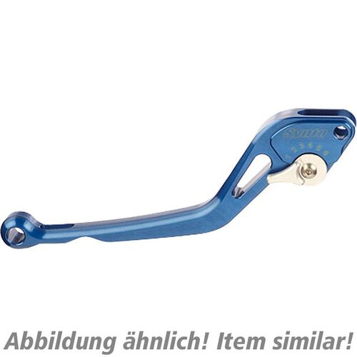 Motorcycle Clutch Levers ABM clutch lever adjustable Synto KH28 long blue/silver Black