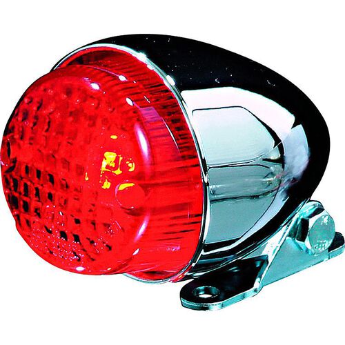 Motorcycle Rear Lights & Reflectors Shin Yo taillight Texas 12V,21/5W with swiveling holder chrome Neutral