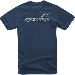 T-Shirt Wordmark Tee V2 blau/weiß
