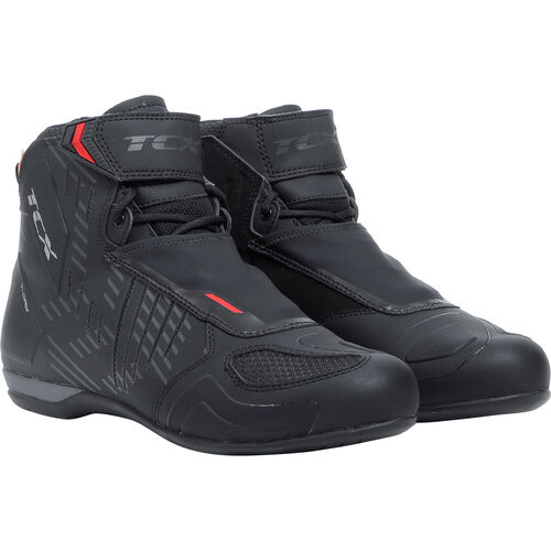 Chaussures et bottes de moto Sport TCX R04D WP Bottes de moto à lacets courtes Noir