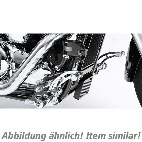 Motorrad Fußrasten & Fußhebel Falcon Round Style Fußrastenanlage +20cm für Suzuki VS 600/750/800 Grau