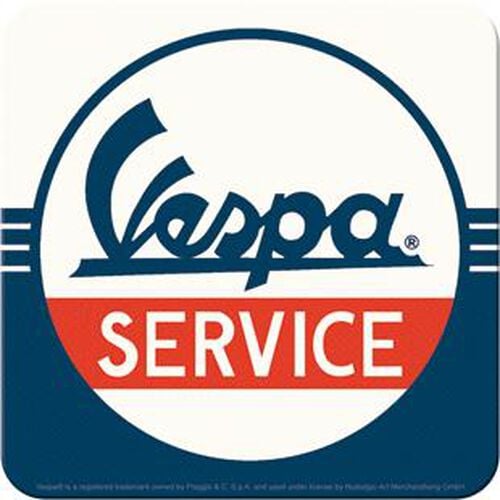 Metall Untersetzer "Vespa - Service"