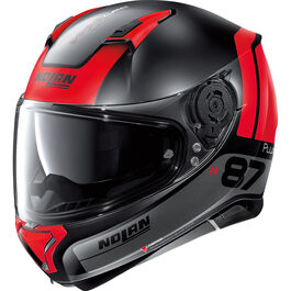 Nolan N87 Plus Distintive n-com F.Black+ An/Red #24 Full Face Helmet