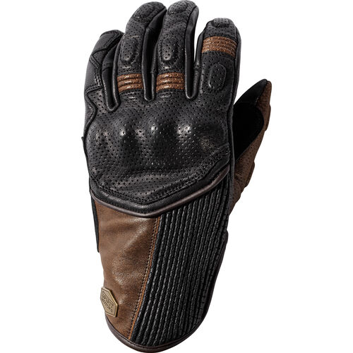 Motorcycle Gloves Chopper & Cruiser Spirit Motors Retro-Style Leather glove 2.0 short Brown