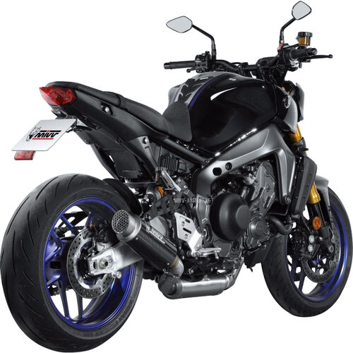 Motorrad Auspuffanlagen & Endschalldämpfer MIVV GP Pro Auspuff 3-1 Y.066.K2P Carbon für Yamaha MT-09 2021- Blau