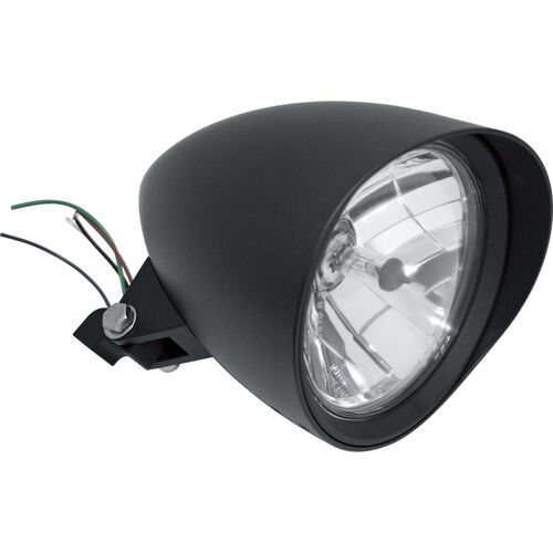 Motorcycle Headlights & Lamp Holders Highsider H4 headlight Ø157mm Classic 1 with visor black Blue