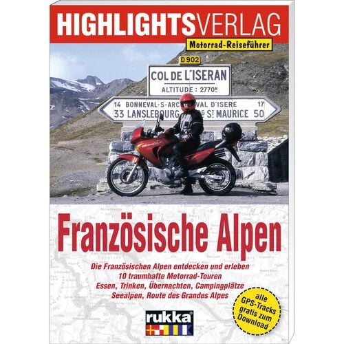 Cartes, carnets de voyage & guides touristiques pour moto Highlights-Verlag Guide de moto Alpes Françaises