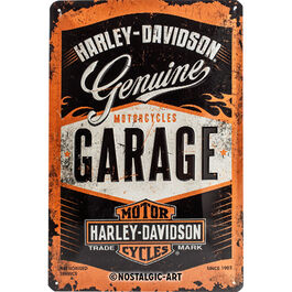 Signe d'étai 20 x 30 cm Harley-Davidson Garage