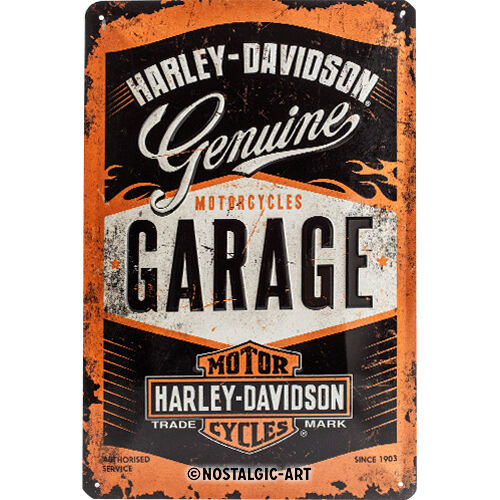 Blechschild 20 x 30 cm Harley-Davidson Garage