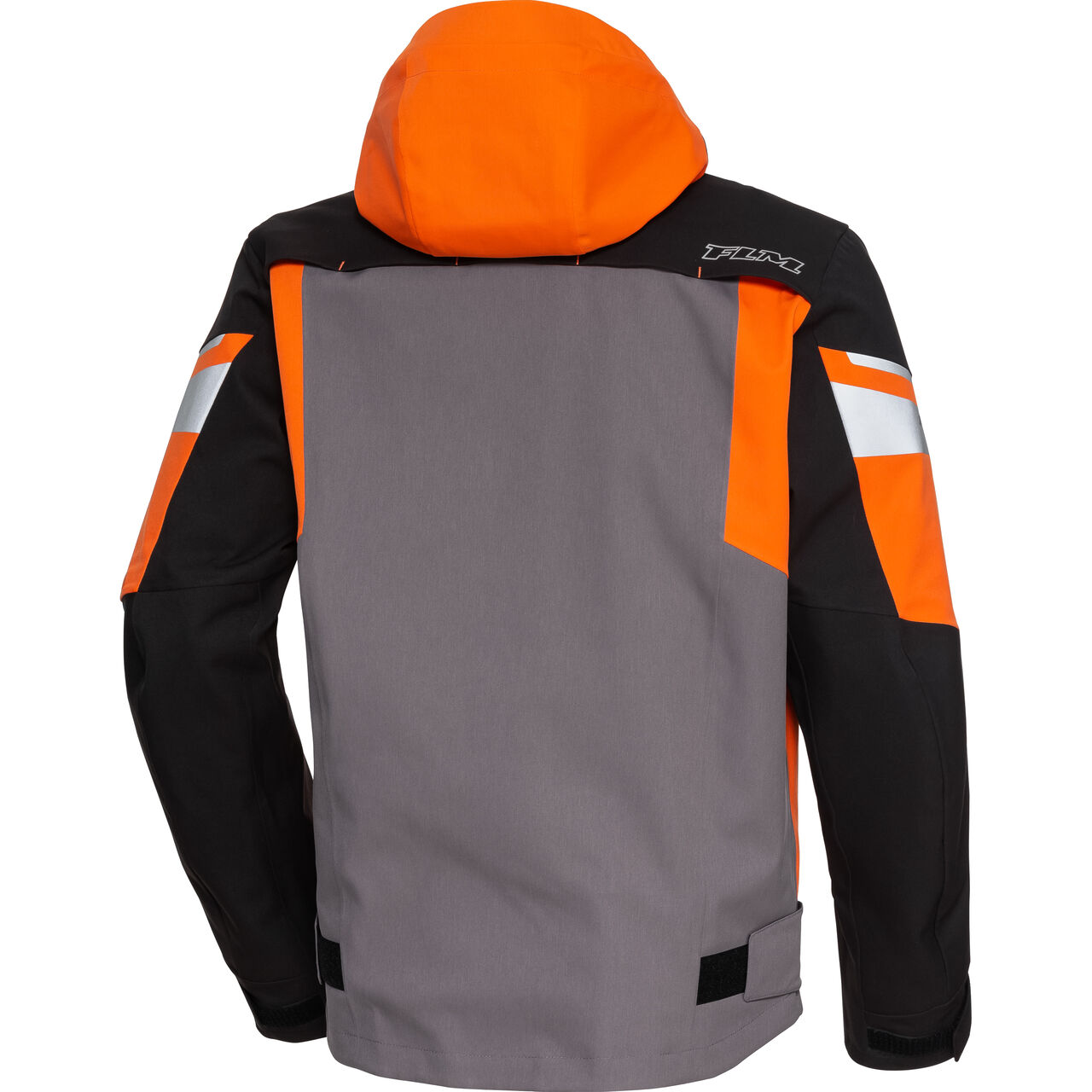 Textiljacke mit Protektoren 1.0 schwarz/grau/orange
