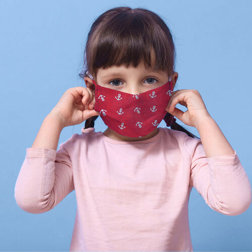 Protection cou & visage HAD MSB Masque d'enfant rouge