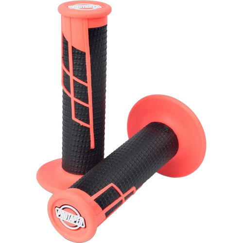 null ProTaper Clamp-On grips Half Waffle neon red/black Neutral