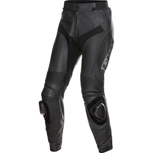 Motorcycle Leather Trousers FLM Laguna Seca leather combination trousers Black