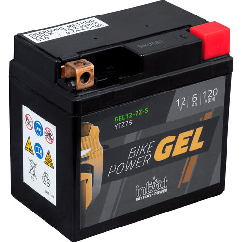 Batteries de moto intAct batterie Bike Power gel fermé YTZ7S/YTZ6S  12V, 6Ah Neutre