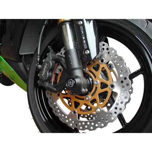 Motorrad Sturzpads & -bügel B&G Achspads Gabel+Schwinge für Kawasaki ZX-6 R 636 2013- Grau