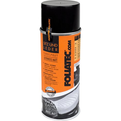 Motorcycle Paints & Lacquers FOLIATEC Seat and leather paint spray 400 ml alpine white matt Red