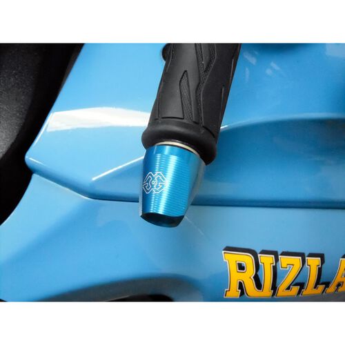 Handlebars, Handlebar Caps & Weights, Hand Protectors & Grips Gilles Aero handlebar ends for 22mm blue Neutral
