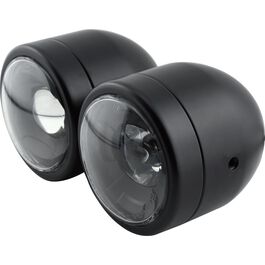 LED phares doubles Twin Ø107mm noir