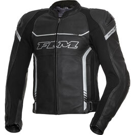 Motorcycle Leather Jackets FLM Sports leather combi jacket 2.2 Grey