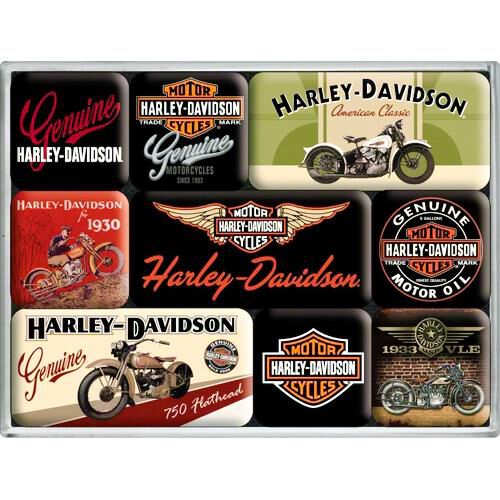 Nostalgic-Art Magnet-Set Harley Davidson Bikes