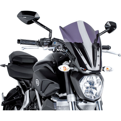 Windshields & Screens Puig windshield NG Touring dark smoked for Yamaha MT-07 2014-2017 Black