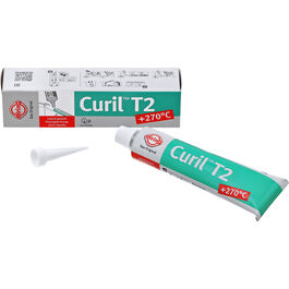 Curil T2 liquid gasket not harden up, to 270 °C