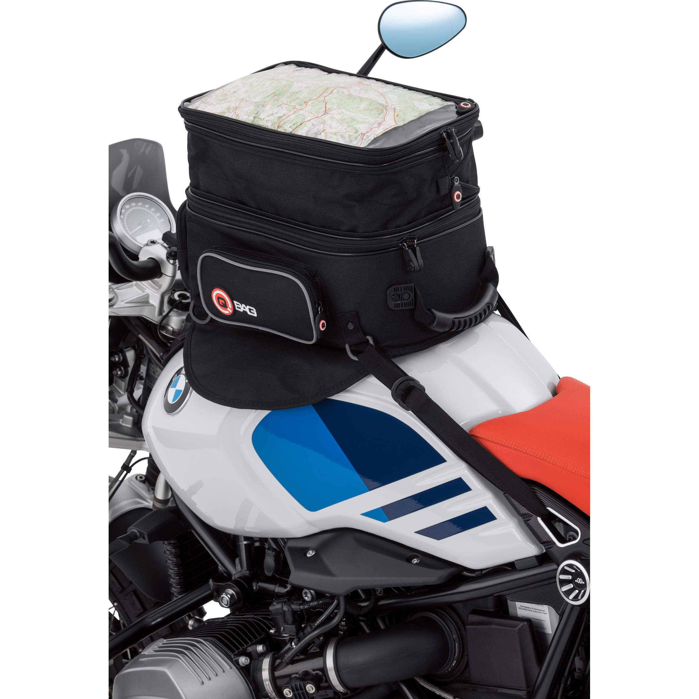 QBag Tankrucksack Motorrad Magnet Tanktasche mit Smartphone Halter,  Schwarz, 3 Liter Stauraum : : Auto & Motorrad