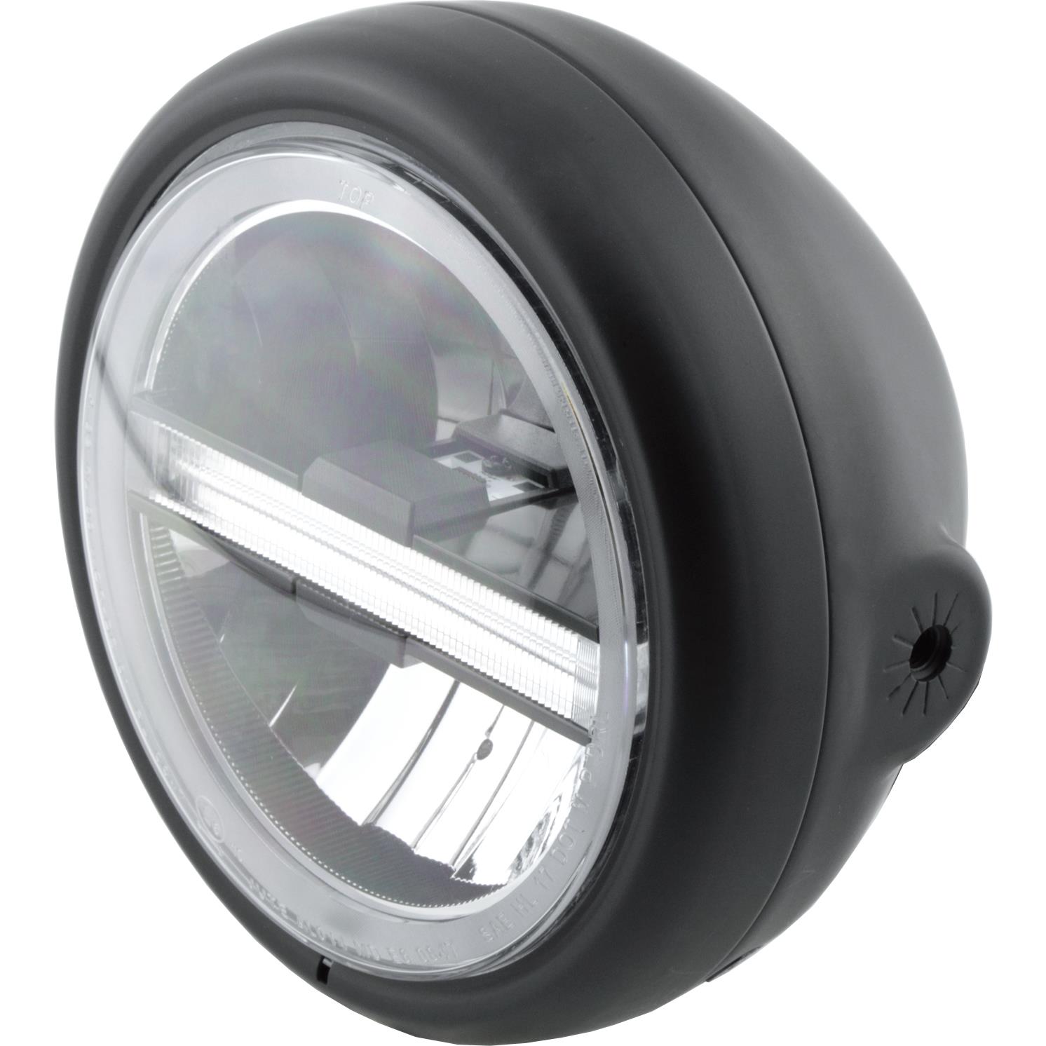 LED Hauptscheinwerfer mit TFL RenoT6 Ø165mm seitlich schwarz