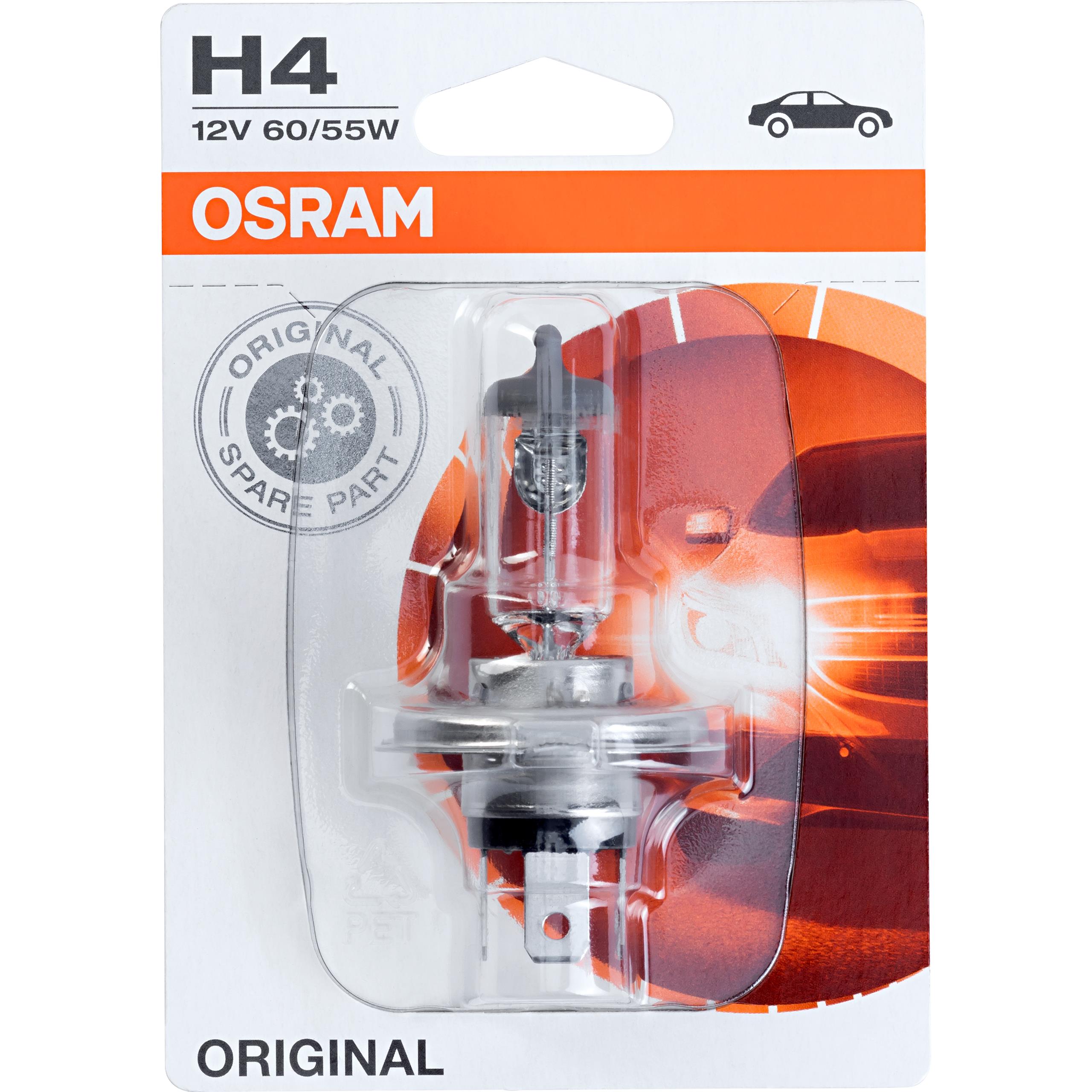 Buy Osram Original light bulb H4 12V, 60/55W socket base P43t Neutral -  POLO Motorrad
