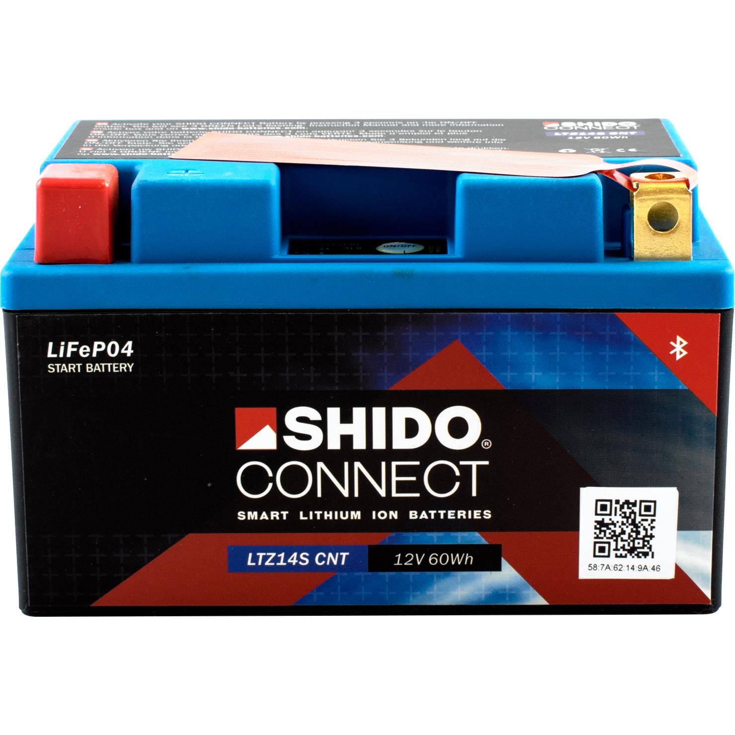 Motorrad Batterie Shido Lithium LTX9-BS / YTX9-BS, 12V/8AH (Maße