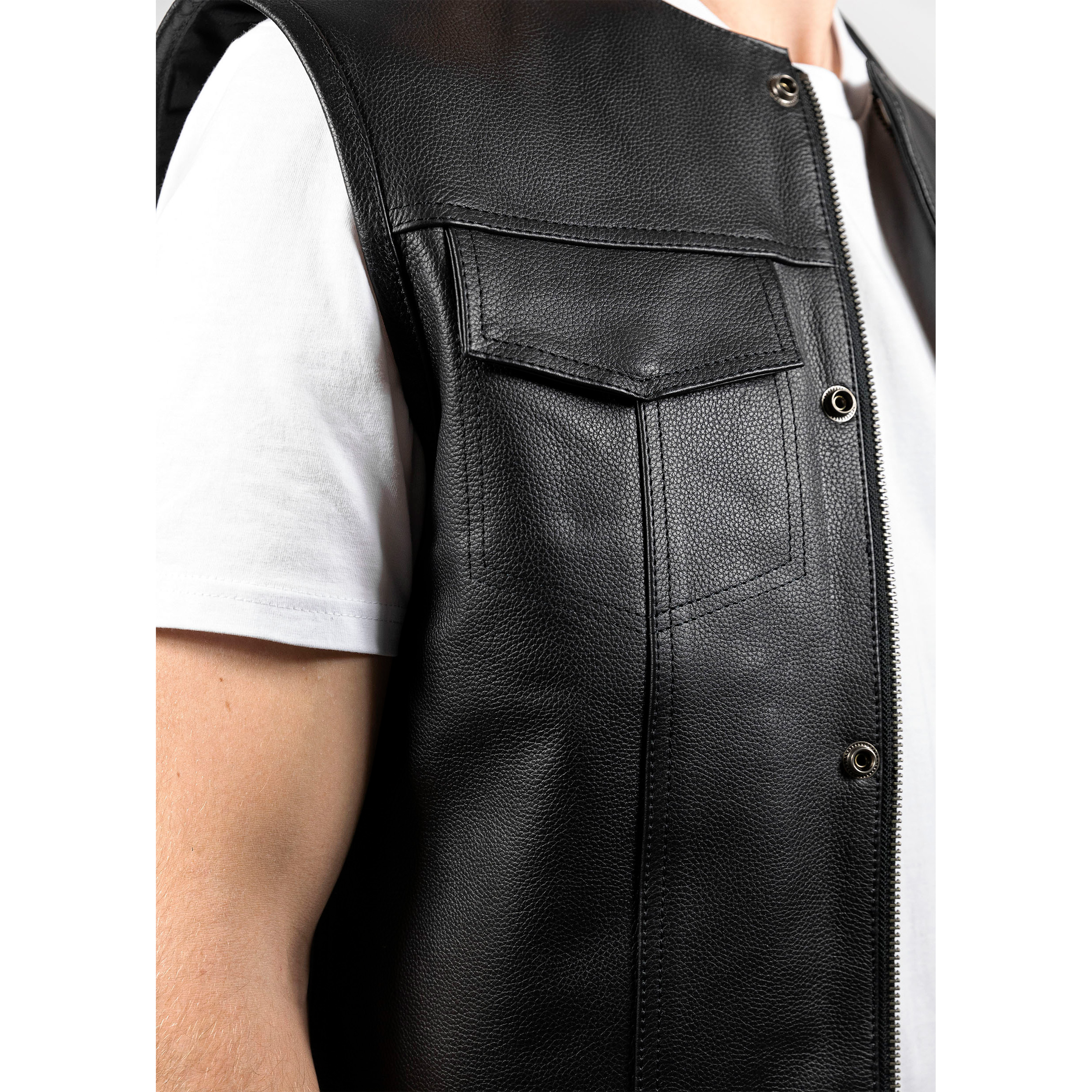 John Doe-MC Outlaw Lederweste schwarz XXL-0000469003001012