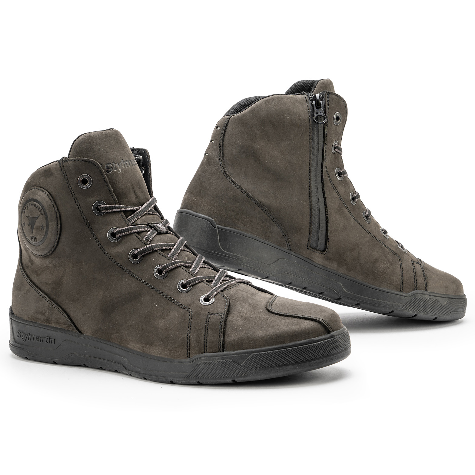Stylmartin Tank WP leather sneakers ash