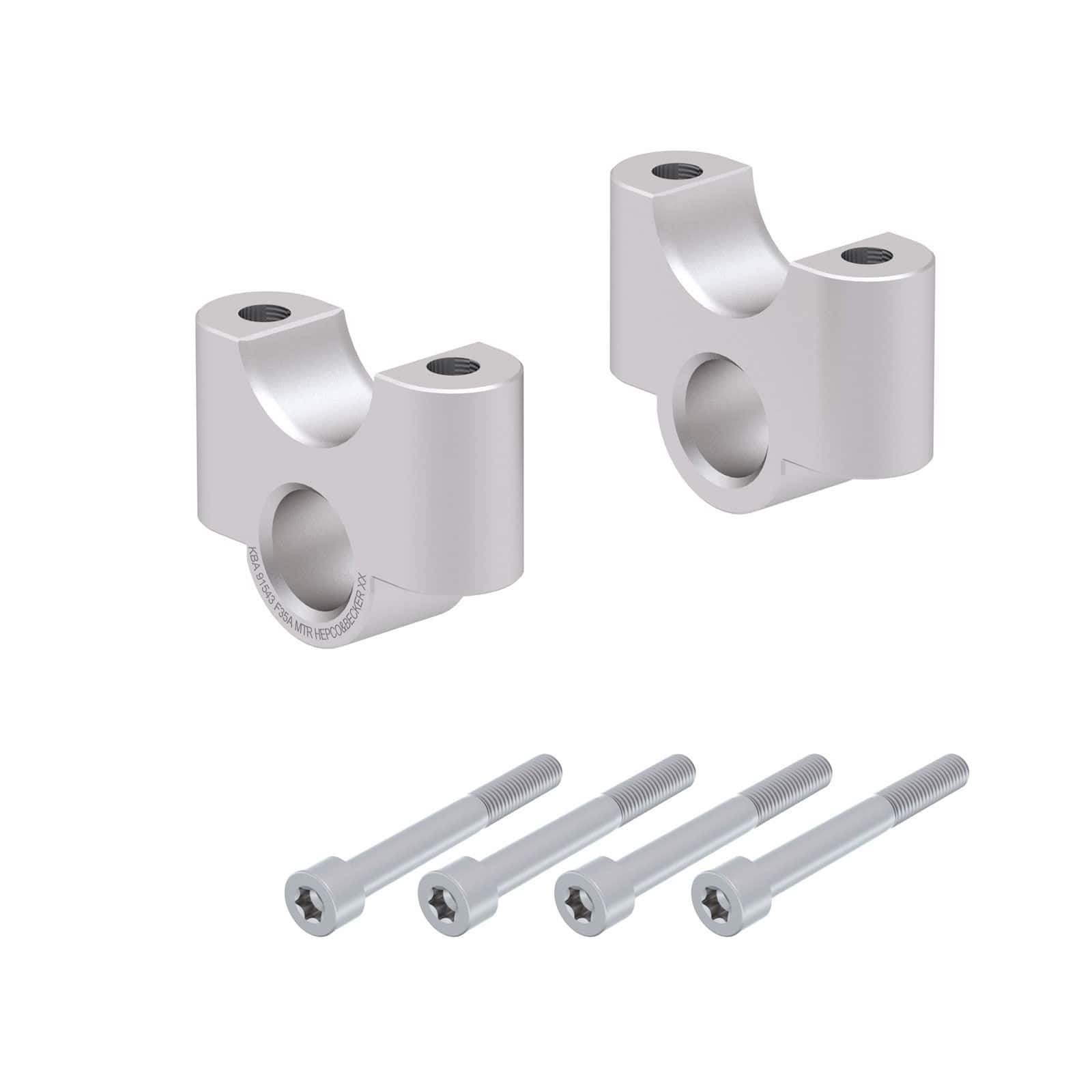 Hepco & Becker Lenkererhöhung 35mm silber für BMW R 1200 GS LC 2013-2018 - Motorradteile & Ersatzteile - Lenker, Griffe & Hebel