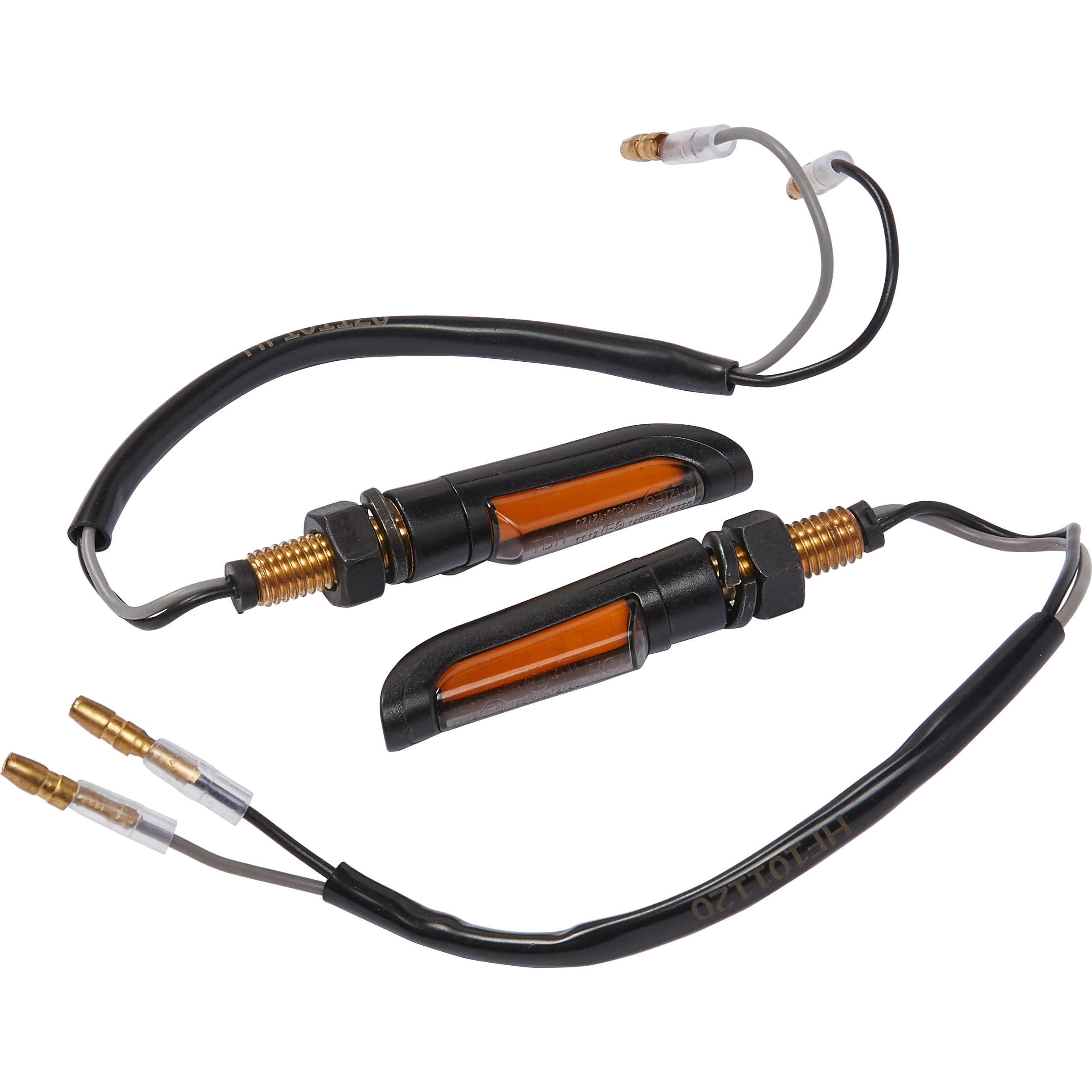 Hashiru LED indicator pair ST42 M8 COB 12V black, tinted glass