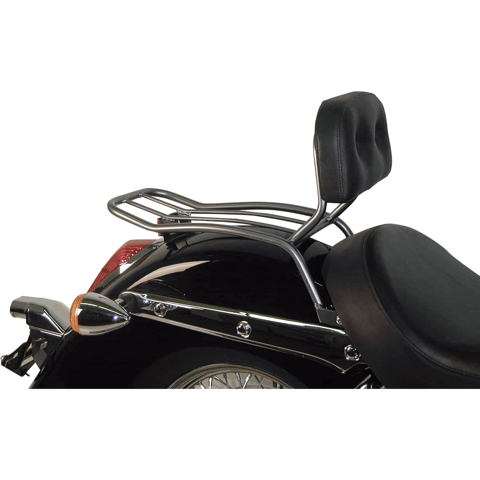 Hepco & Becker Solorack mit Rückenpolster chrom für Honda VT 750 Shadow 200 - Motorradzubehör - Motorradgepäck