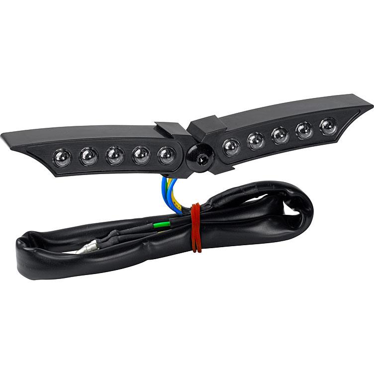 Shin Yo LED Rücklicht X-Wing verstellbar schwarz - Motorradteile & Ersatzteile - Beleuchtung