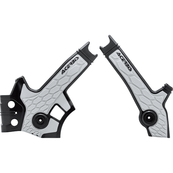 Acerbis Rahmenprotektorenpaar X-Grip schwarz/silber für DR 650 SE - Motorradteile & Ersatzteile - Anbauteile