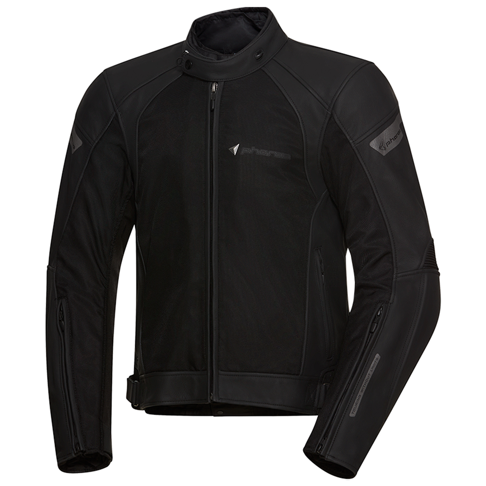 Pharao Nitra WP leather/textile jacket black