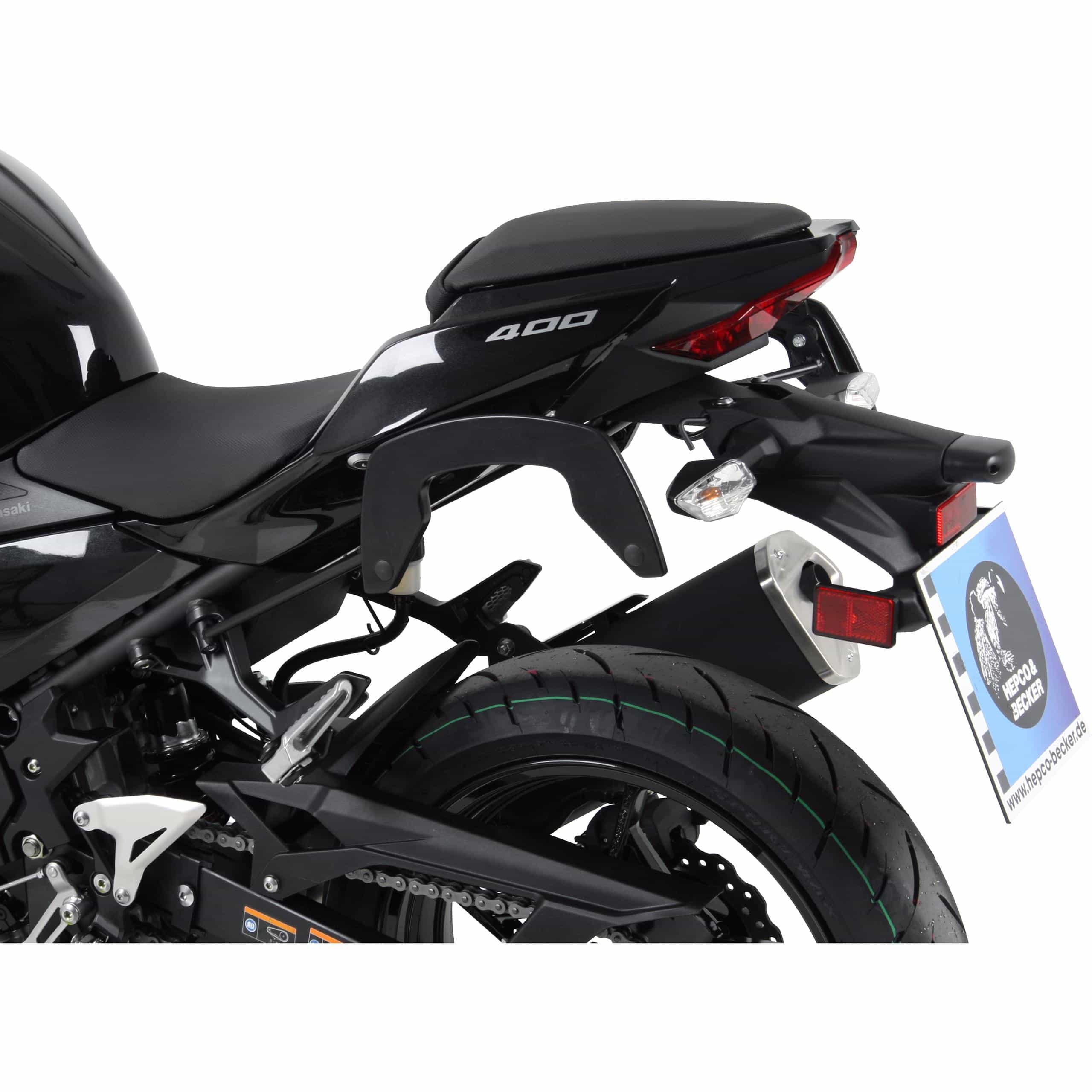 Hepco & Becker C-Bow Seitentaschenhalter schwarz für ZX 400 R Ninja 2018- - Motorradzubehör - Motorradgepäck