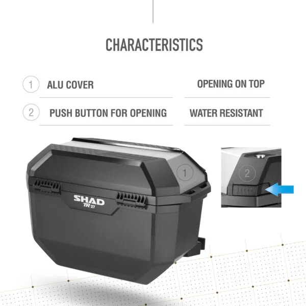 Shad-Seitenkofferpaar TR27 für 3P/4P D0TR27200 schwarz/Aluminium-0002709202000001