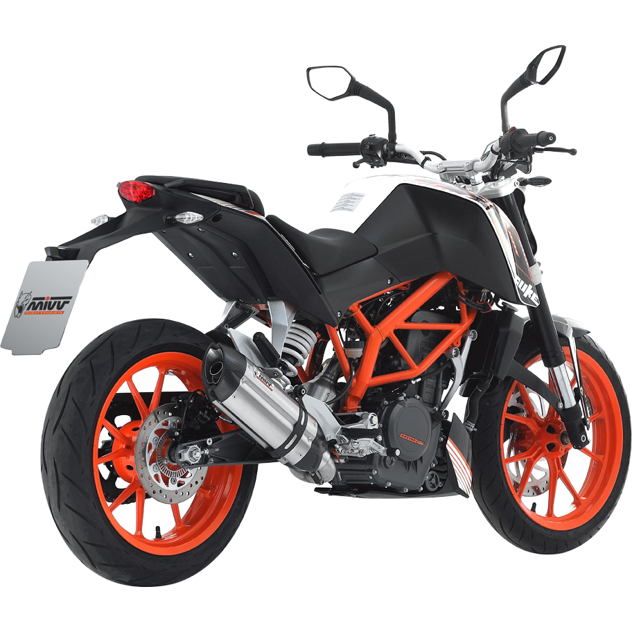 MIVV Suono Auspuff 1-1 silber KT.012.K7 für KTM Duke 390 13-16 - Motorradteile & Ersatzteile - Auspuff